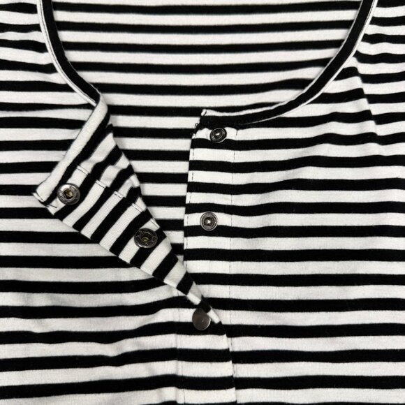 Women's TORRID Black and White Stripe Maxi Dress Pockets- Size 0/Large/12 - Picture 6 of 11
